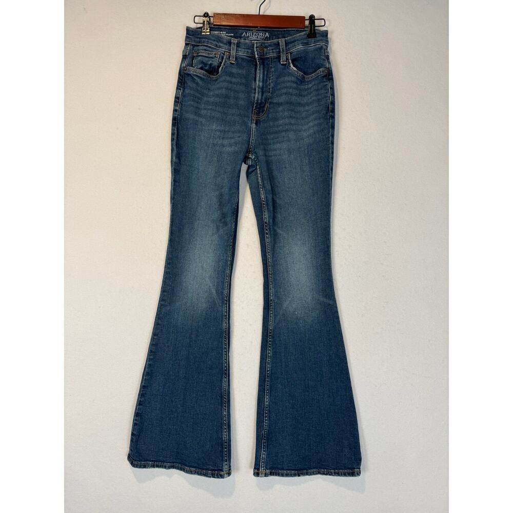 Arizona Jeans Junior's Size 5 Blue Denim Highest Rise Vintage 70s Flare Retro